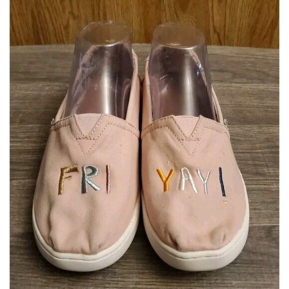 Toms Slip-On Fri Yay Shoes Womens Size 5.5 Pink - Picture 2 of 11